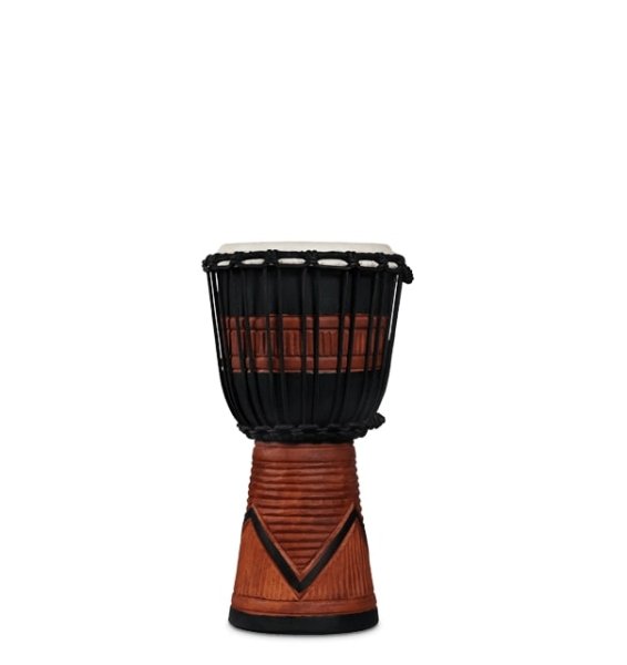 World Beat Wood Art Small Djembe, Black