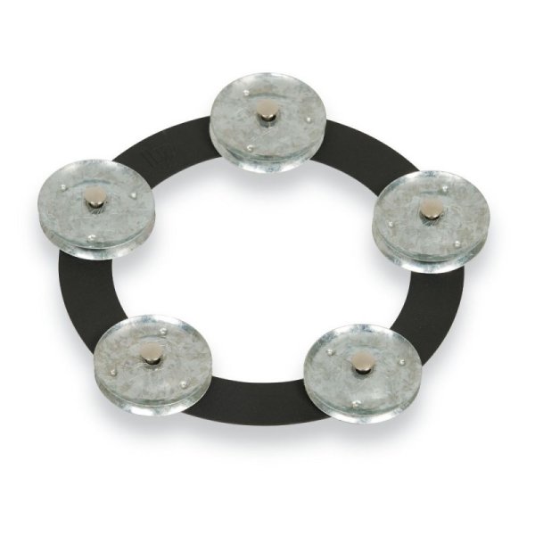 6-inch Tambo-ring - Black Sand With Galvanized Steel Jingles