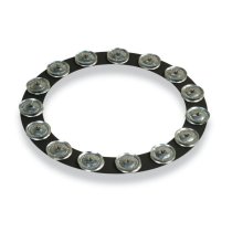 14-inch Tambo-ring - Black Sand With Galvanized Steel Jingles