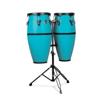 10" & 11" Conga Set With Double Conga Stand, Sea Foam