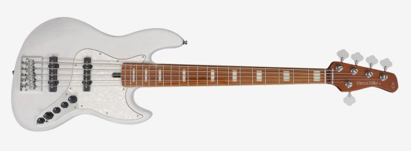 Marcus Miller V8 5-String Electric Bass With Gig Bag, White Blonde