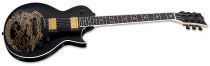 LTD WA-WARBIRD Will Adler Electric Guitar, Black With Gold Warbird Graphic