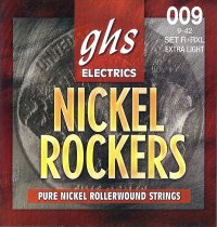 Nickel Rockers, Rollerwound Pure Nickel Electric Guitar Strings - Extra Light (.009-.042)