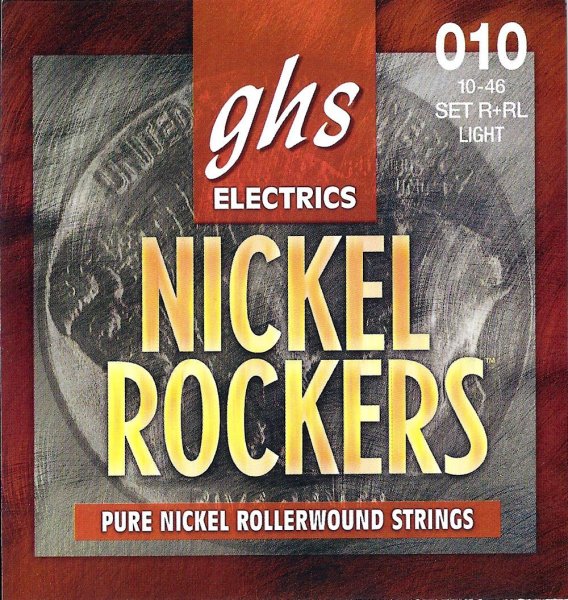 Nickel Rockers, Rollerwound Pure Nickel Electric Guitar Strings - Light (.010-.046)