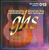 Infinity Bronze Coated 80/20 Copper Zinc Acoustic Guitar Strings - Medium 13-56