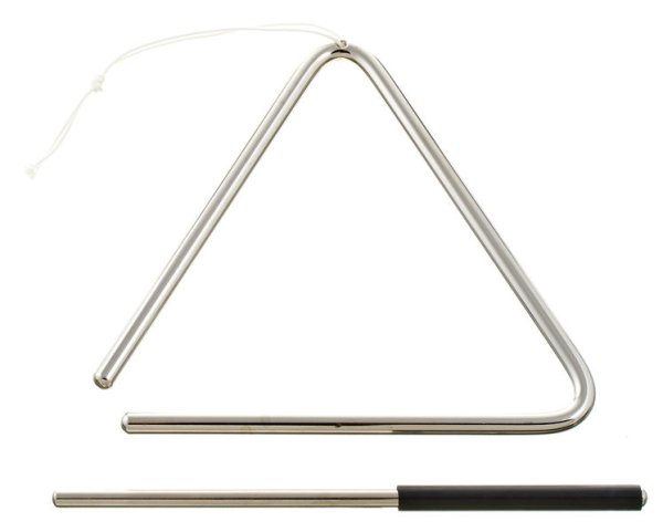 6" Chrome Steel Triangle w/ Striker & Holder