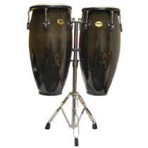 Black Double Conga Set 10” & 11” with Stand