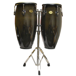 Black Double Conga Set 10” & 11” with Stand