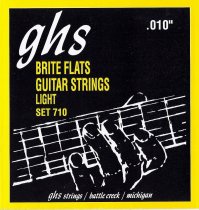 Brite Flates Ground Roundwound Electric Guitar Strings - Light 10-46