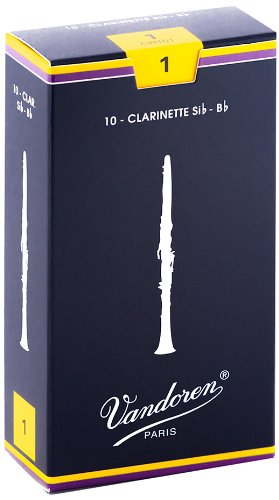 Bb Clarinet Traditional Reeds Strength 1; Box of 10