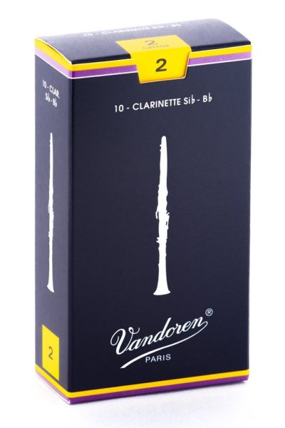 Bb Clarinet Traditional Reeds Strength 2; Box of 10