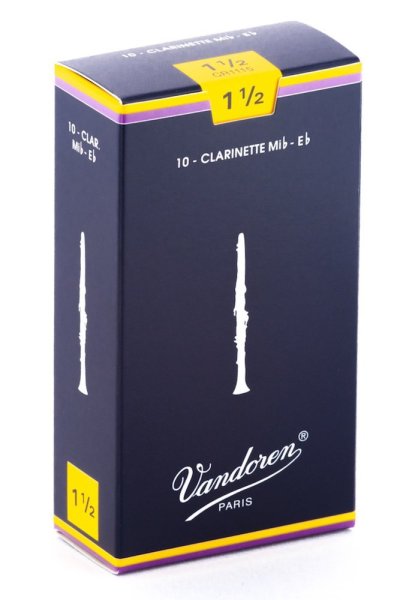 Eb Clarinet Traditional Reeds Strength 1.5; Box of 10