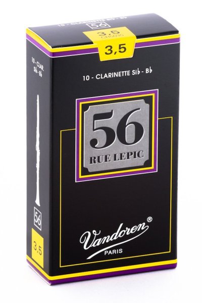 Bb Clarinet 56 Rue Lepic Reeds Strength 3.5; Box of 10