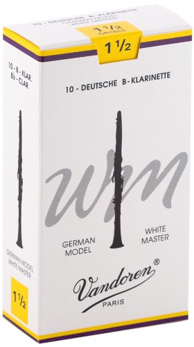 Bb Clarinet White Master Reeds Strength 1.5; Box of 10