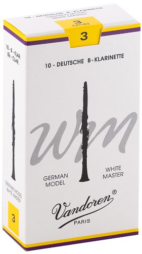 Bb Clarinet White Master Reeds Strength 3; Box of 10