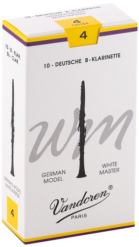 Bb Clarinet White Master Reeds Strength 4; Box of 10