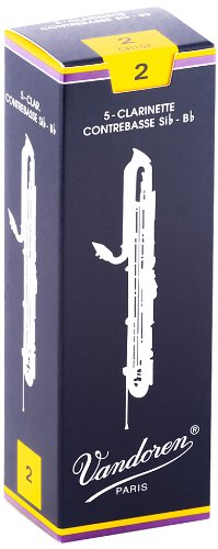 Contrabass Clarinet Traditional Reeds Strength 2; Box of 5