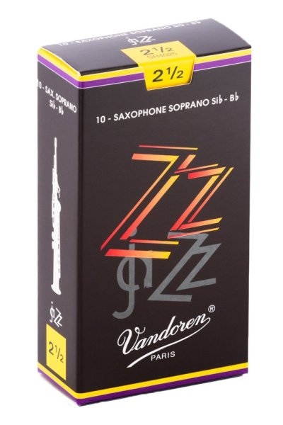 Soprano Sax ZZ Reeds Strength 2.5; Box of 10