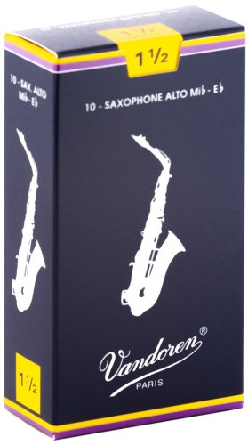 Alto Sax Traditional Reeds Strength 1.5; Box of 10