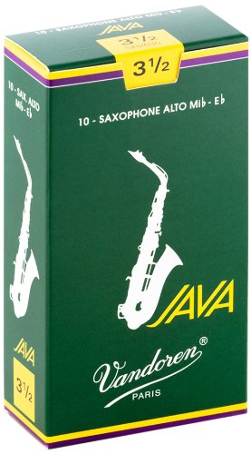 Alto Sax JAVA Reeds Strength 3.5; Box of 10