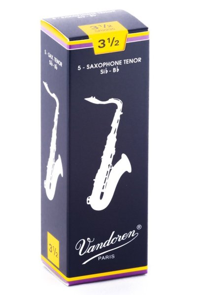 Tenor Sax Traditional Reeds Strength 3.5; Box of 5