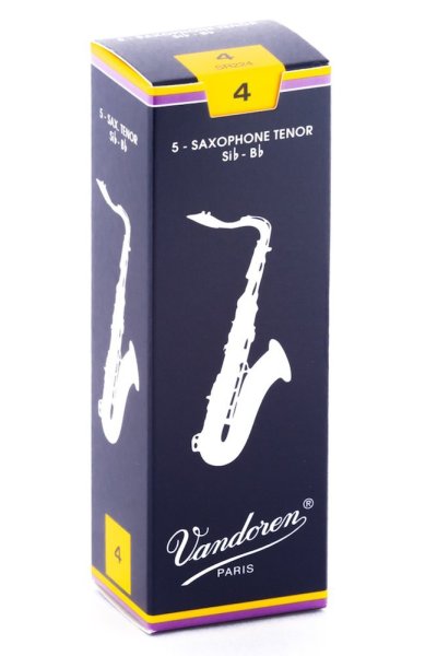 Tenor Sax Traditional Reeds Strength 4; Box of 5