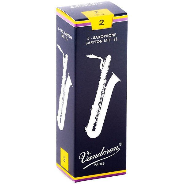 Bari Sax Traditional Reeds Strength 2; Box of 5