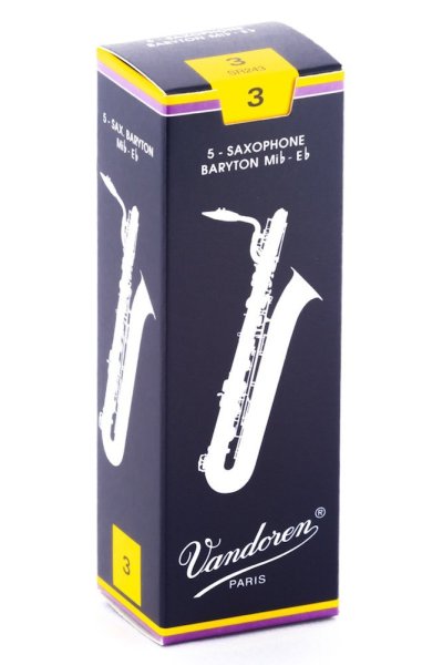 Bari Sax Traditional Reeds Strength 3; Box of 5