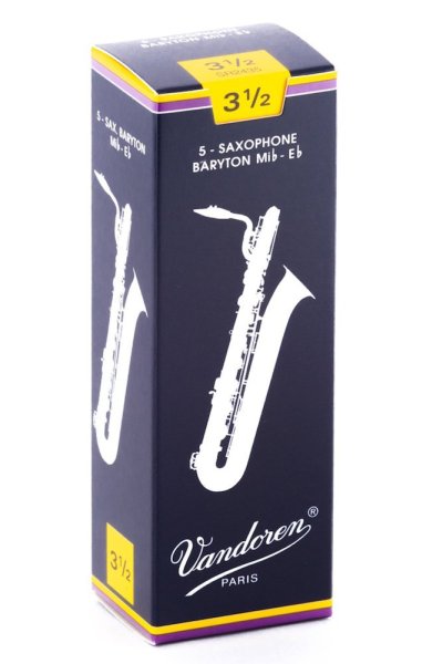 Bari Sax Traditional Reeds Strength 3.5; Box of 5