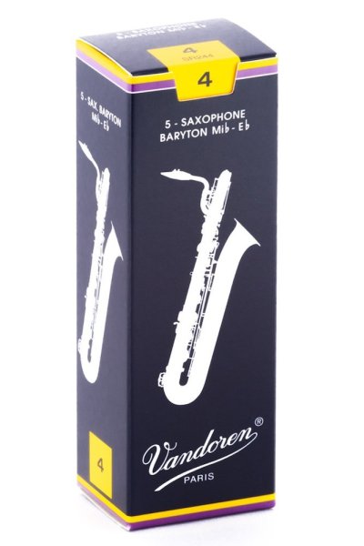 Bari Sax Traditional Reeds Strength 4; Box of 5