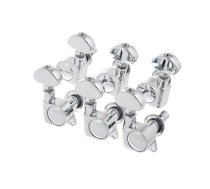 Rotomatic Mini 6 in Line Self Locking Machine Heads, Chrome