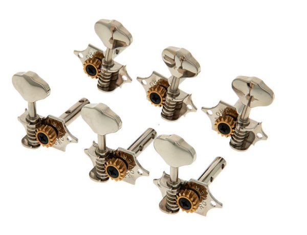 Sta-Tite Tuners, 18:1 Gear Ratio, 3-Per-Side, Horizontal, Nickel