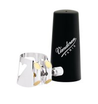 Optimum Ligature and Plastic Cap for Bb Clarinet Silver Plated with 3 Interchangeable