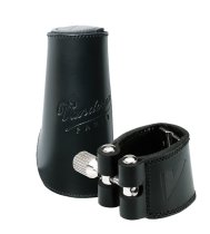 Leather Ligature and Leather Cap for Bb Clarinet with 3 Interchangeable Pressure Plat