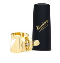 Optimum Ligature and Plastic Cap for Alto saxophone Gilded with 3 Interchangeable Pressure