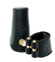 Leather Ligature and Leather Cap for Alto Sax with 3 Interchangeable Pressure Plates