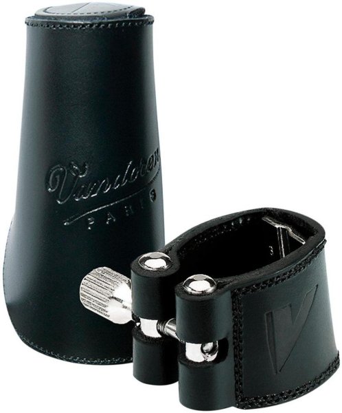 Leather Ligature With Leather Cap, fits Baritone saxophone