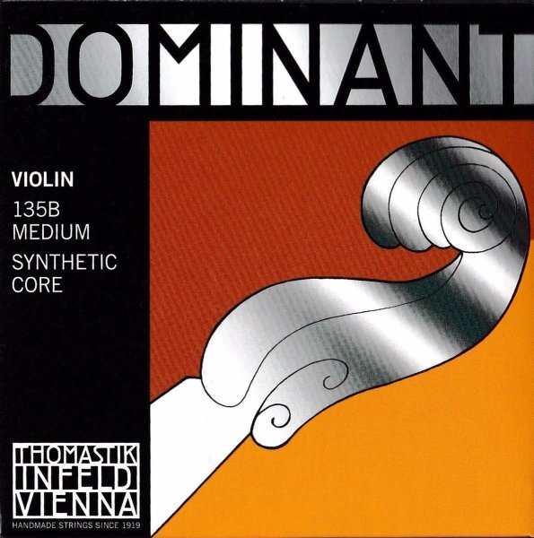 Dominant Violin Strings, Complete Set, 135B, 3/4 Size, With Chrome Steel Ball End E String