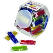 Canister Display with 48 Translucent Harmonicas (48 Pack)