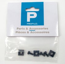 Black Nut Blocks With Screws, 3pc