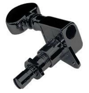 Mini Locking Rotomatic Tuner, Black/Chrome