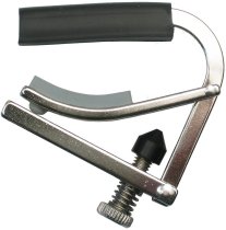 Standard Series, Polished Nickel Capo For Banjos / Mandolins with radiused fretboards