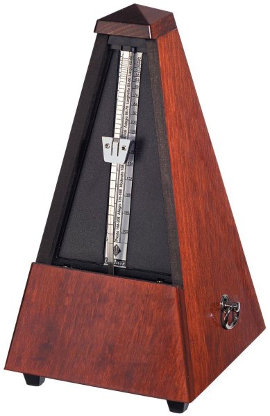 801 Wood Case Metronome without Bell, Gloss Mahogany