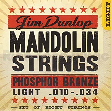 Phosphor Bronze Light Mandolin String Set of 8, .010-.034