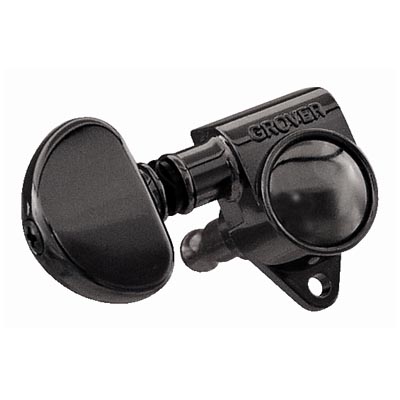 Roto-Grip Locking Rotomatic Tuners, 3-Per-Side, Black Chrome