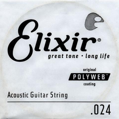 80/20 Bronze Acoustic Guitar String with Polyweb Coating - .024