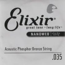 Phosphor Bronze Acoustic Guitar String with Nanoweb Coating - .035