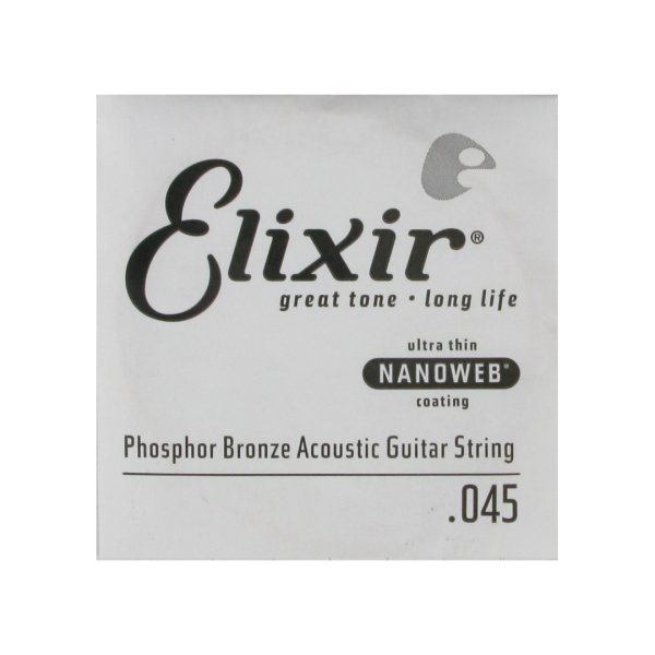 Phosphor Bronze Acoustic Guitar String with Nanoweb Coating - .045