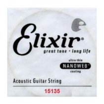 80/20 Bronze Acoustic Guitar Single String with Nanoweb Coating - .035 Gauge