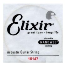 80/20 Bronze Acoustic Guitar Single String with Nanoweb Coating - .047 Gauge